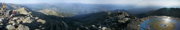 Panorama vom Gipfel des Canigou
