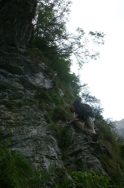 Klettersteig in der Schiara-Umgehung