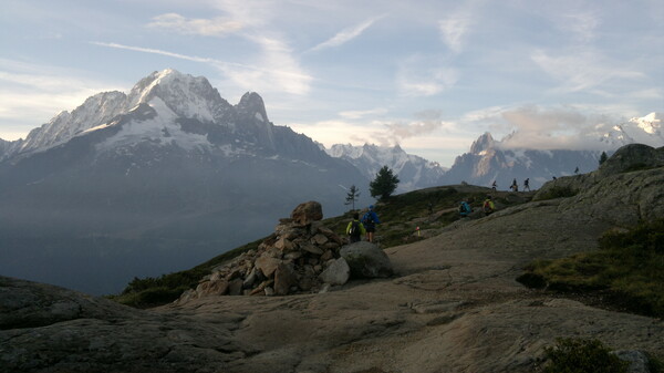 Morgen über dem Mont Blanc Massiv